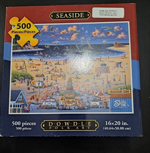 D.O.W.D.L.E. Seaside 500 Piece Puzzle  Size 16"×20" - Picture 1 of 7